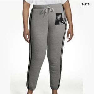 No Boundaries Jrs Faux Sherpa Joggers/Pants Med. Heather Gray XXL/2X/19 NEW